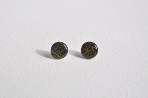 Leaf Stud Earrings-Medium