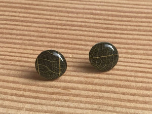 Leaf Stud Earrings-Medium