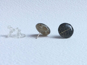 Leaf Stud Earrings-Medium