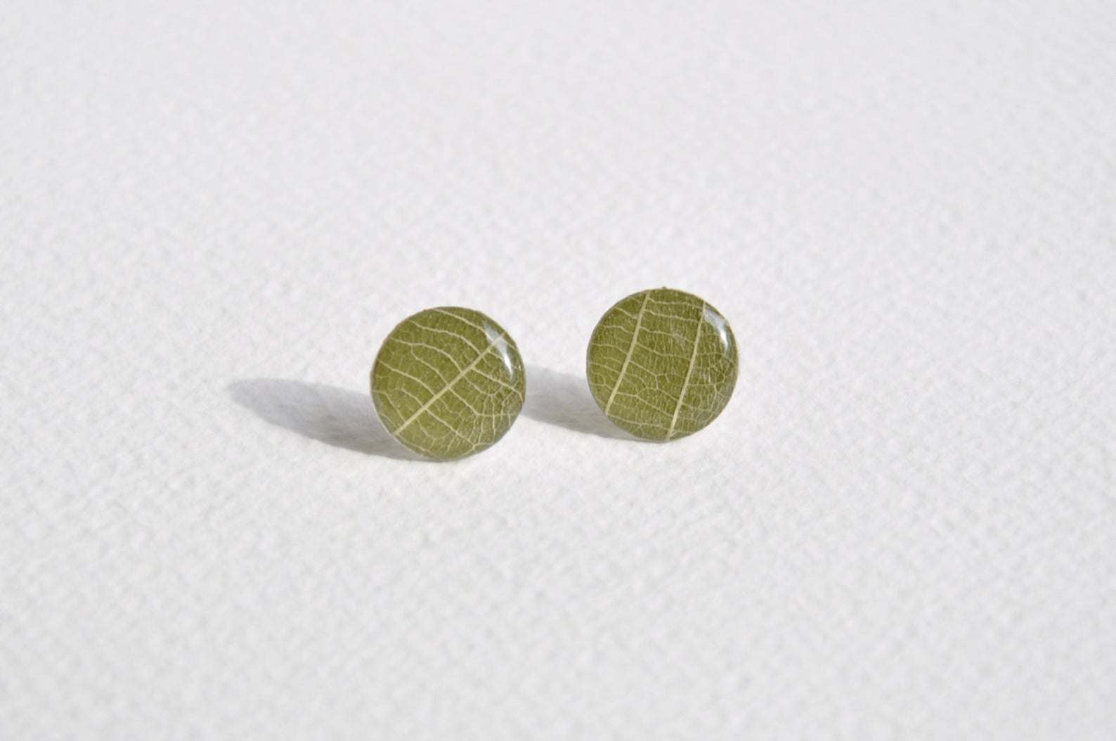 Leaf Stud Earrings-Medium