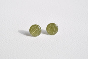 Leaf Stud Earrings-Medium