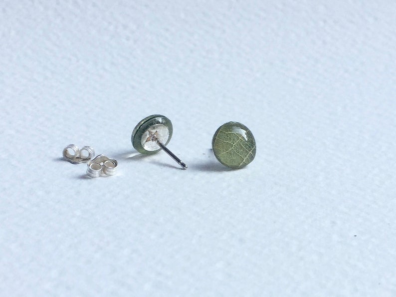 Leaf Stud Earrings-Small