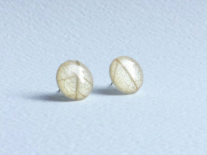 Leaf Stud Earrings-Medium